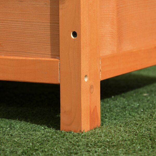 Pawhut 85cm Elevated Dog Kennel Wooden Pet House Outdoor Waterproof Aosom UK