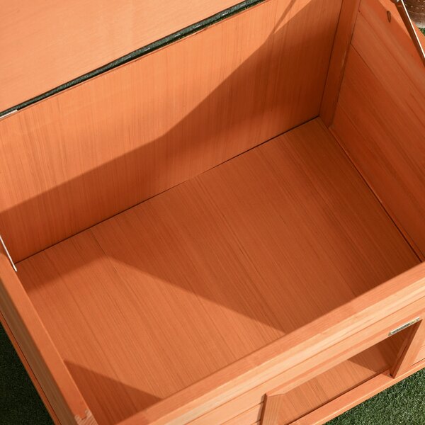 Pawhut 85cm Elevated Dog Kennel Wooden Pet House Outdoor Waterproof Aosom UK