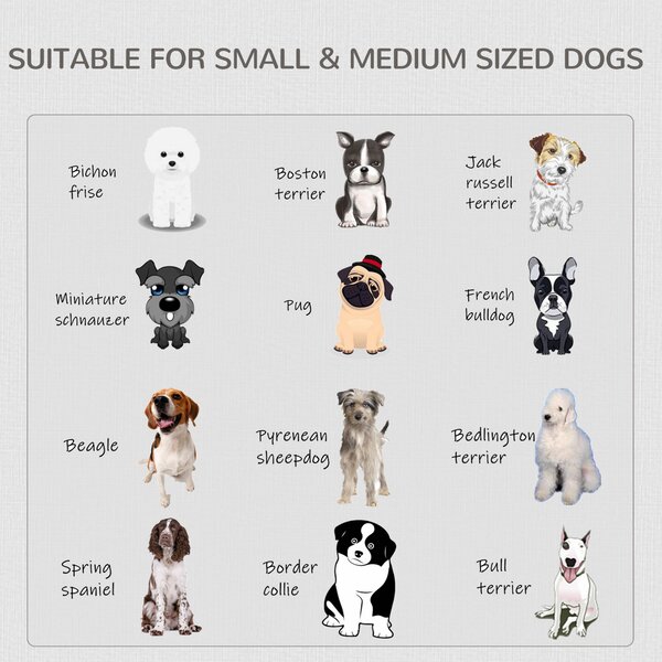 PawHut Pets at Home Dog Crate, Indoor Dog Kennel End Table, Decorative Puppy House, with Double Doors, Locks, for Small & Medium Dogs, Grey Aosom UK