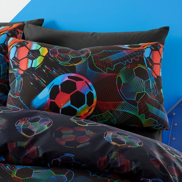 Bright Football Duvet Cover and Pillowcase Set