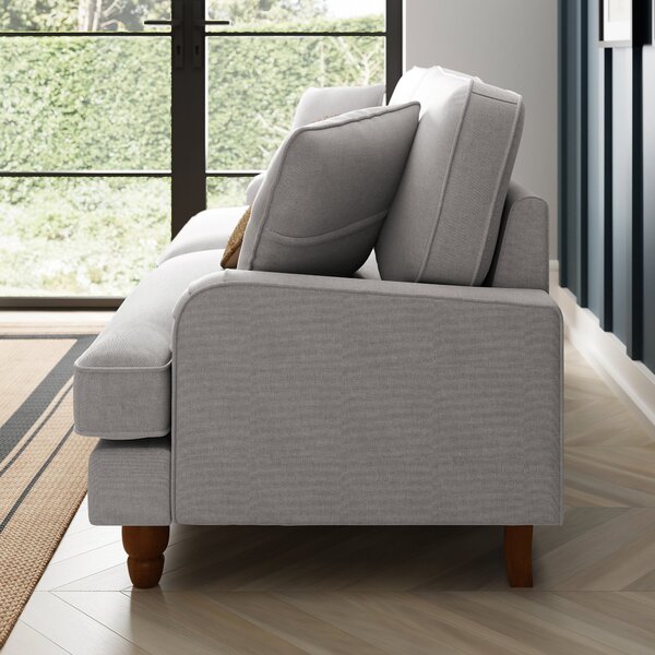 Beatrice Flatweave 3 Seater Sofa, Grey