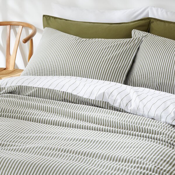 Fairford Ticking Stripe Duvet Cover & Pillowcase Set