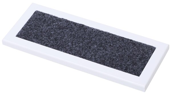 PawHut 3 Step Wooden Pet Stairs, Carpeted Ramp for Cats & Small Dogs, Non-Slip Carpet, Compact, White Aosom UK