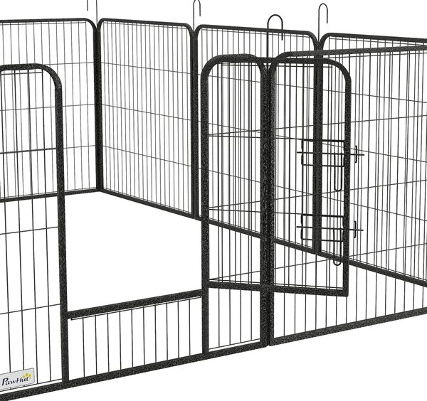 PawHut Heavy Duty 12 Panel Puppy Playpen, Versatile Pet Exercise Pen for Small/Medium Dogs, Indoor/Outdoor Use Aosom UK