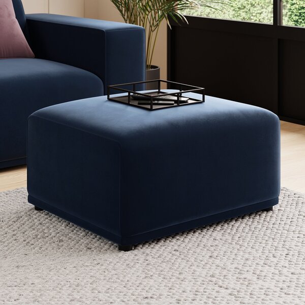 Modular Cruz Velvet Footstool