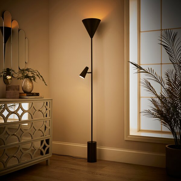 Heidi Industrial 2 Light Metal Floor Lamp