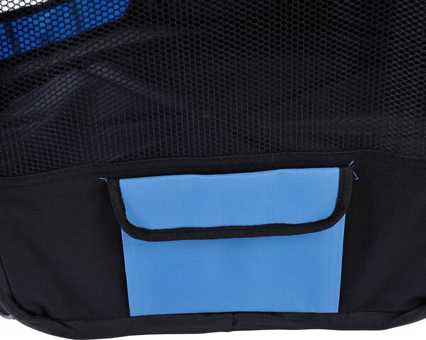 PawHut Fabric Pet Playpen: 8-Panel Foldable Mesh Enclosure for Outdoor Use, Dia 90 x 41H cm, Blue Aosom UK