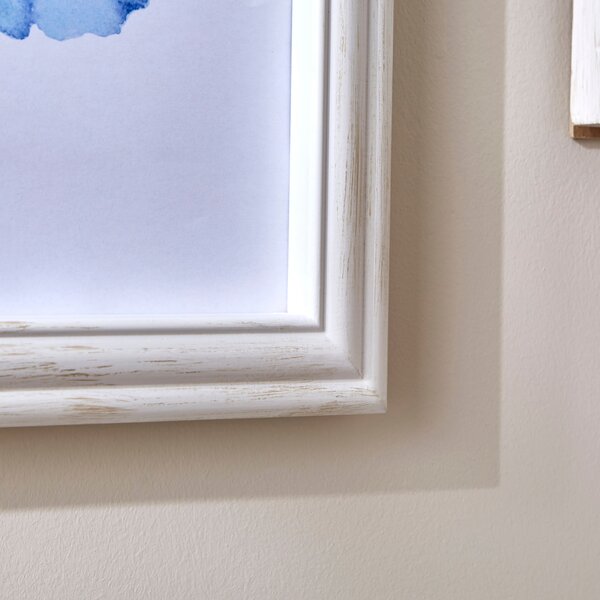 Churchgate Washed Wooden White Photo Frame