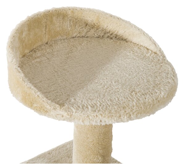 PawHut Beige Cat Tree, Kitten Scratching Post, Sisal Climbing Tower, Activity Centre, Sturdy Aosom UK