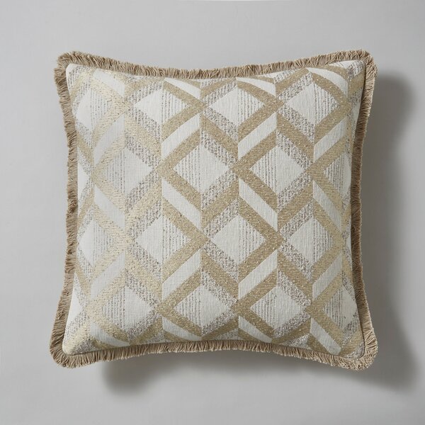 Luxe Jacquard Geo Cushion