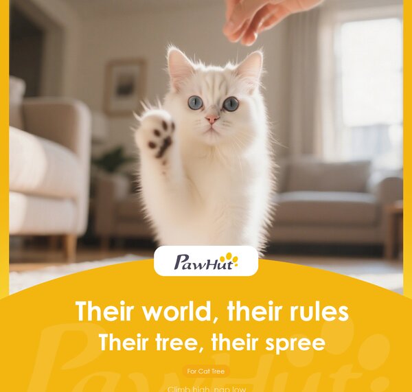 PawHut Cat Tree Scratching House, Activity Play Centre