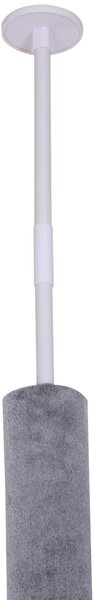 PawHut Cats Floor to Ceiling Scratching Post w/ 5-Tier Plush Leisure Platforms Grey Aosom UK