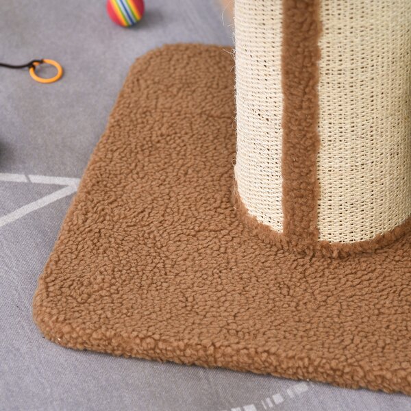 PawHut Cat Tree with Perches, Sisal Scratching Posts & Lamb Cashmere, Activity Centre, Brown Aosom UK