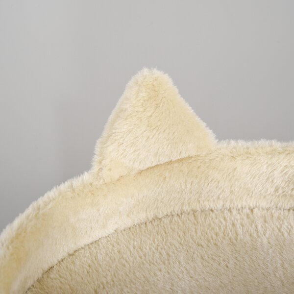 PawHut Sisal-Covered Cat Tree Tower, Pet Activity Centre with Scratching Post, Cosy Perch, Beige, 48 x 48 x 104cm Aosom UK