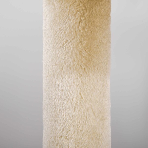 PawHut Sisal-Covered Cat Tree Tower, Pet Activity Centre with Scratching Post, Cosy Perch, Beige, 48 x 48 x 104cm Aosom UK