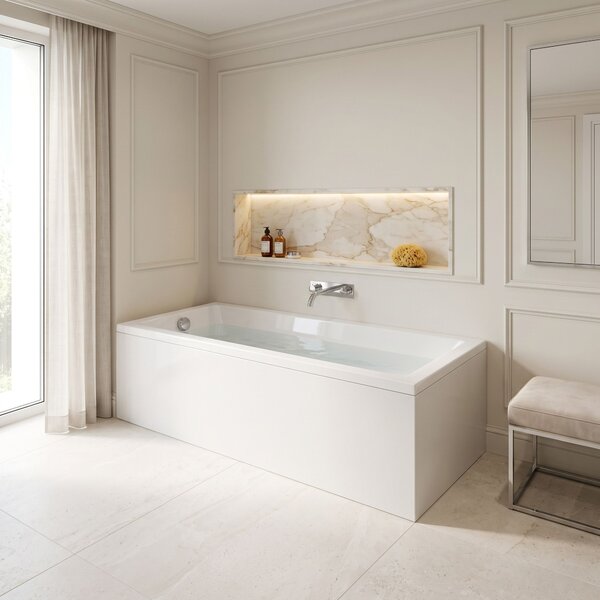 Built-in acrylic bathtub Rea Catania 170