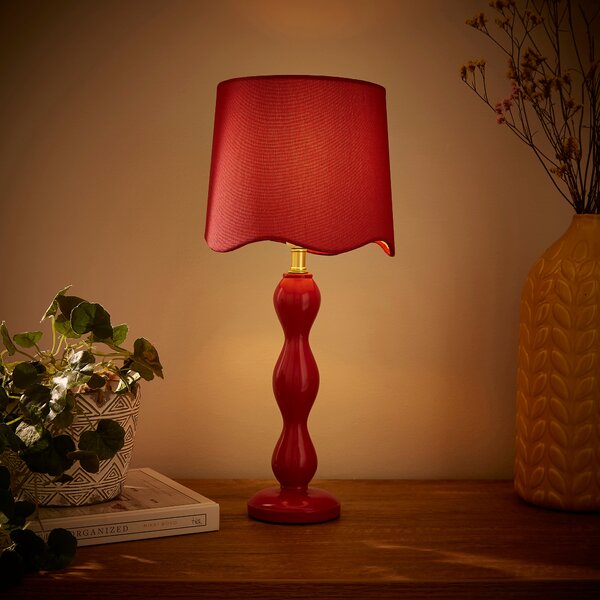 Elsie Tall Scalloped Table Lamp