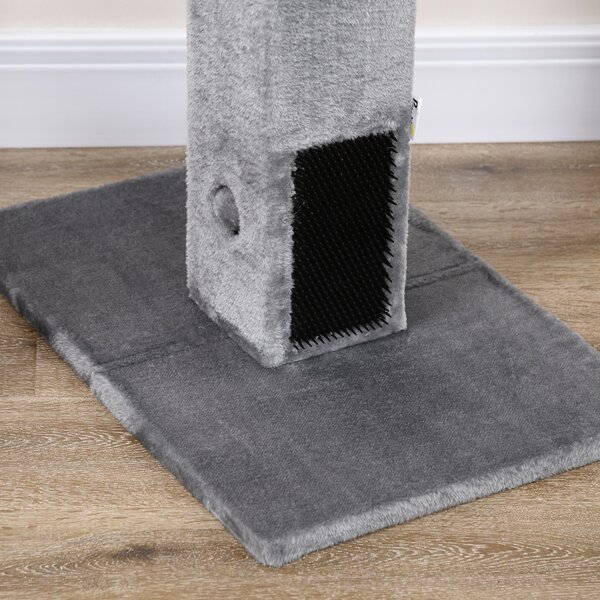 PawHut Cat Scratching Post, 79cm Tall with Jute Scratcher and Climbing Activity Centre, Carpet Base and Dangling Ball, Grey Aosom UK