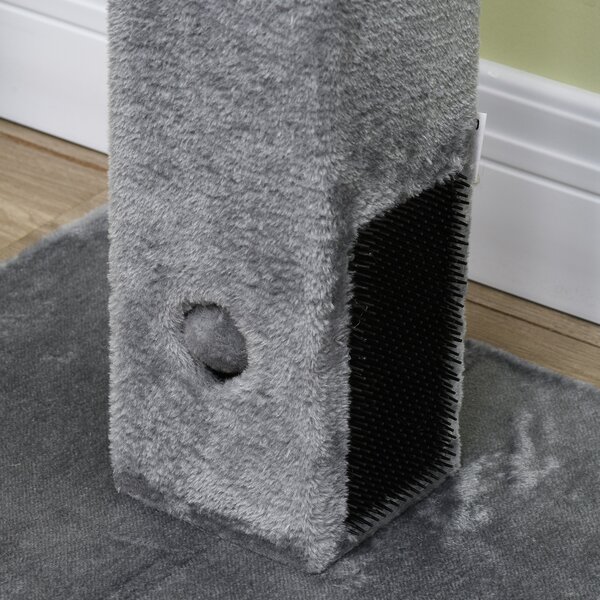 PawHut Cat Scratching Post, 79cm Tall with Jute Scratcher and Climbing Activity Centre, Carpet Base and Dangling Ball, Grey Aosom UK