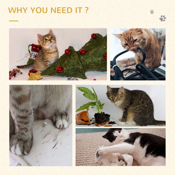 PawHut Cat Scratching Post: 85cm Tall with Sisal Rope, Soft Plush Cover, Anti-Tip Design for Indoor Use, Beige Aosom UK