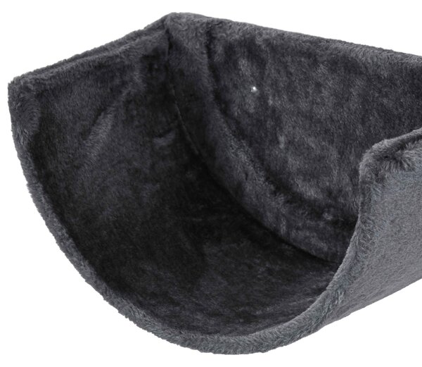 PawHut 4PCs Wall-Mounted Cat Shelves w/ Scratching Post, Hammock, Nest - Dark Grey Aosom UK