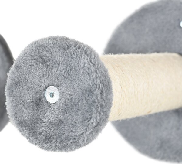 PawHut 5Pcs Cat Wall Furniture with Perch, Cat Condo, Scratching Post, Wall Mounted Cat Tree for Indoor Cats Use - Grey Aosom UK