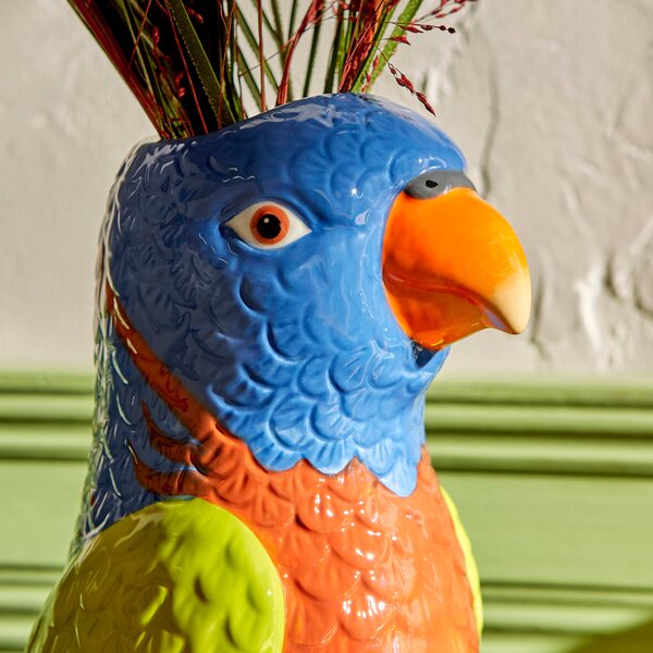 Parrot Ceramic Vase