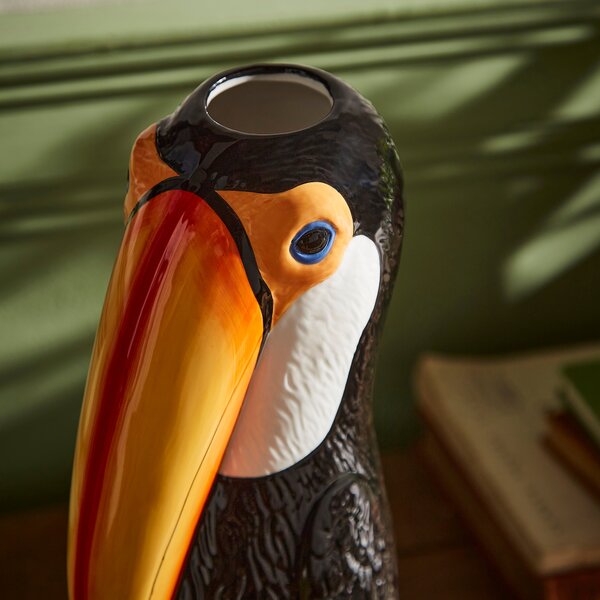 Toucan Ceramic Vase