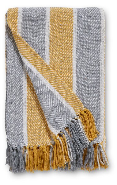 Herringbone Stripe Throw Blanket, 130x180cm