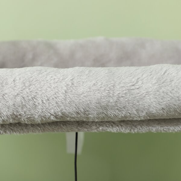 PawHut 132cm Cat Tree w/ Scratching Posts, Pad, Cat Bed, Cat House, Jumping Platform, Grooming Brush, Anti-Tip Kit, Light Grey Aosom UK