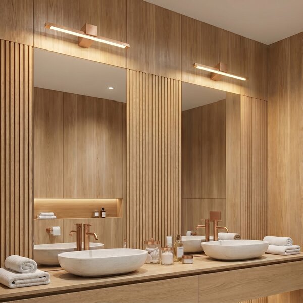 Bathroom LED wall sconce SWE052-1W 40cm COPPER BRUSH