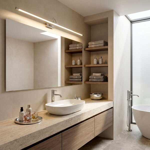 Bathroom LED wall sconce SWE018-1W 80cm Chrome