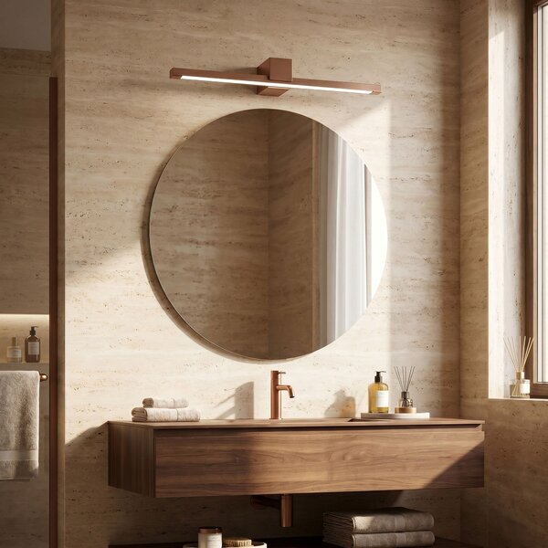 Bathroom LED wall sconce SWE053-1W 60 cm COPPER BRUSH