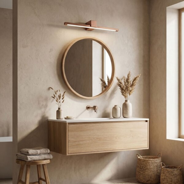 Bathroom LED wall sconce SWE053-1W 60 cm COPPER BRUSH