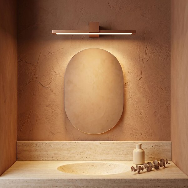 Bathroom LED wall sconce SWE053-1W 60 cm COPPER BRUSH