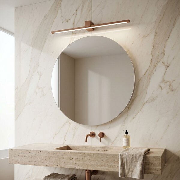 Bathroom LED wall sconce SWE054-1W 80 cm COPPER BRUSH