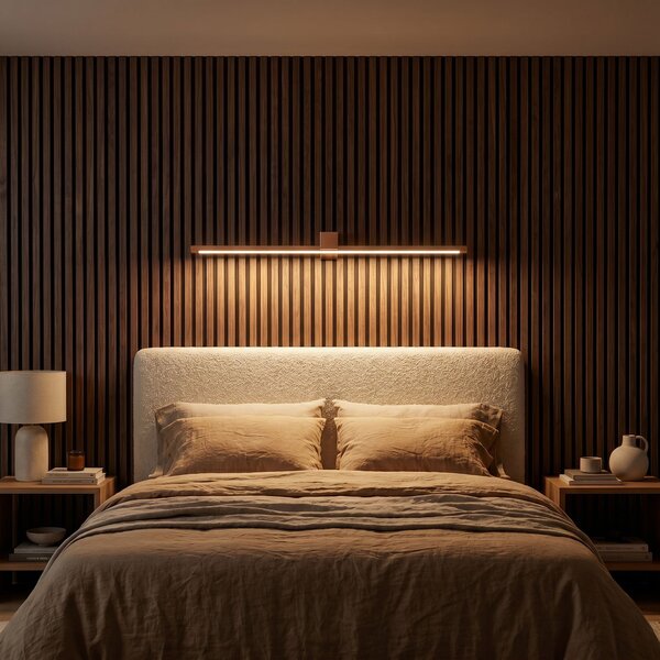 Bathroom LED wall sconce SWE054-1W 80 cm COPPER BRUSH