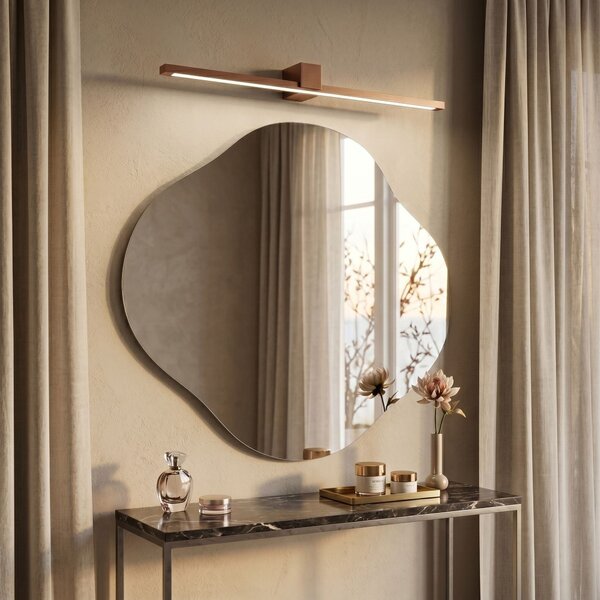 Bathroom LED wall sconce SWE054-1W 80 cm COPPER BRUSH