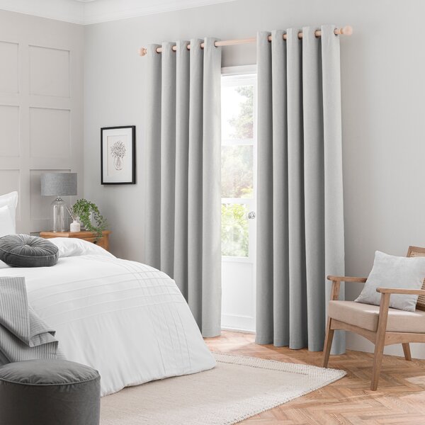 Luna Brushed Ultra Blackout Eyelet Curtains