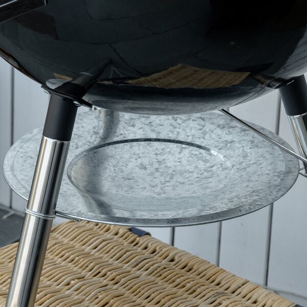 Outsunny Portable Kettle Charcoal Grill - Black