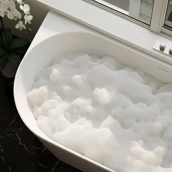 Corner Acrylic Bathtub REA Bellanto Slim 150 Right