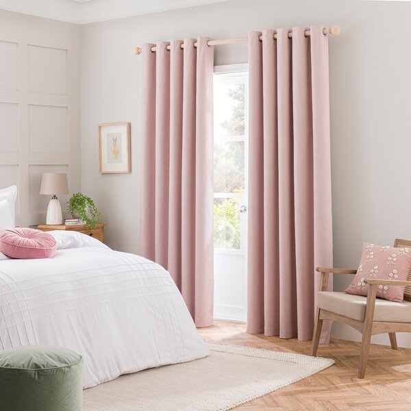 Luna Brushed Ultra Blackout Eyelet Curtains