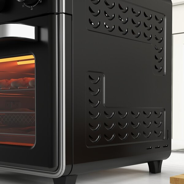 HOMCOM 20L Air Fryer Oven Countertop Mini Oven, 1400W Oil-Less Convection Cooker with Timer & Adjustable Temperature Aosom UK