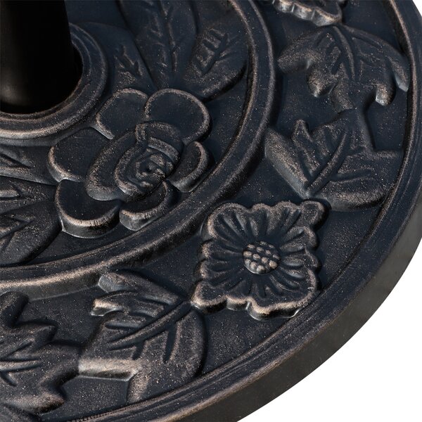 Outsunny Elegant Parasol Base: Heavy-Duty, Weather-Resistant Resin, Stylish Bronze Design