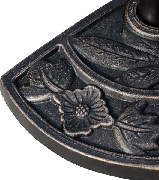 Outsunny Elegant Parasol Base: Heavy-Duty, Weather-Resistant Resin, Stylish Bronze Design