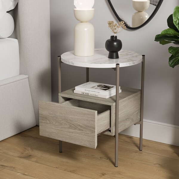 Elody 1 Drawer Bedside Table