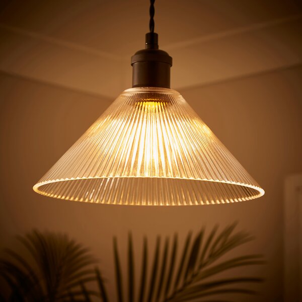 Ezra Conical Glass Easy Fit Pendant Shade