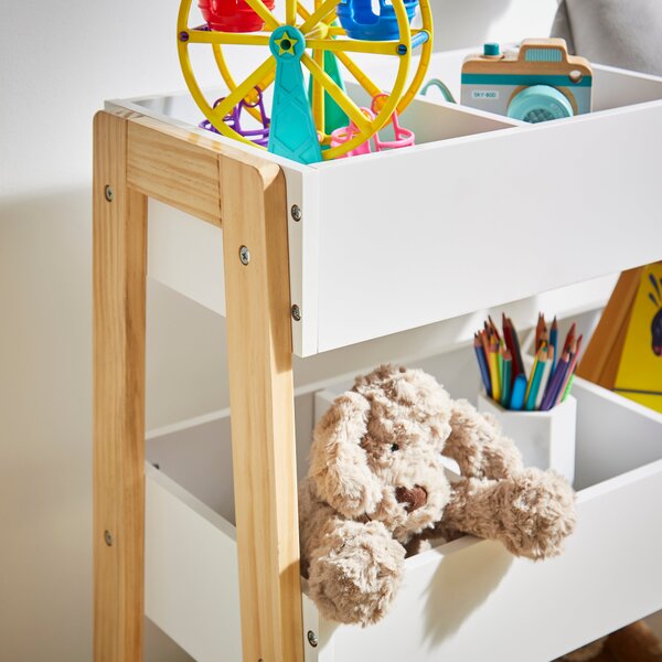 Kids Wooden Toy Storage Organiser