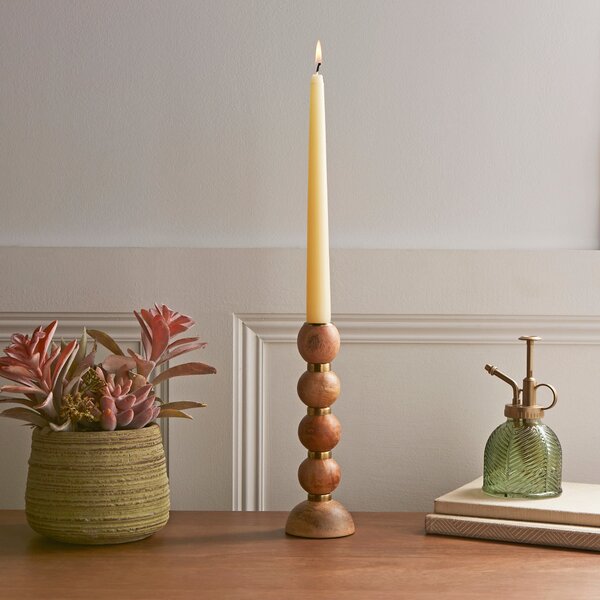 Wooden Candlestick Holder