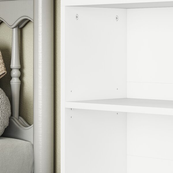 HOMCOM Six Shelf Bookcase - White
